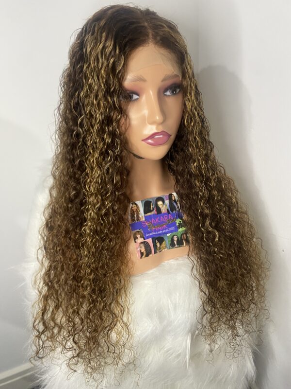 image00015 Virgin human Hair Water Curly Highlights Wig
