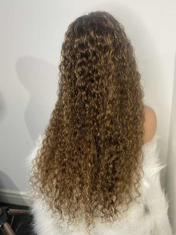 image00016 Virgin human Hair Water Curly Highlights Wig