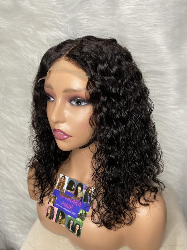 image00016 Black Virgin Human Hair Water Curls Wig (4x4 Lace Closure)
