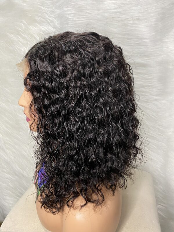 image00018 Black Virgin Human Hair Water Curls Wig (4x4 Lace Closure)