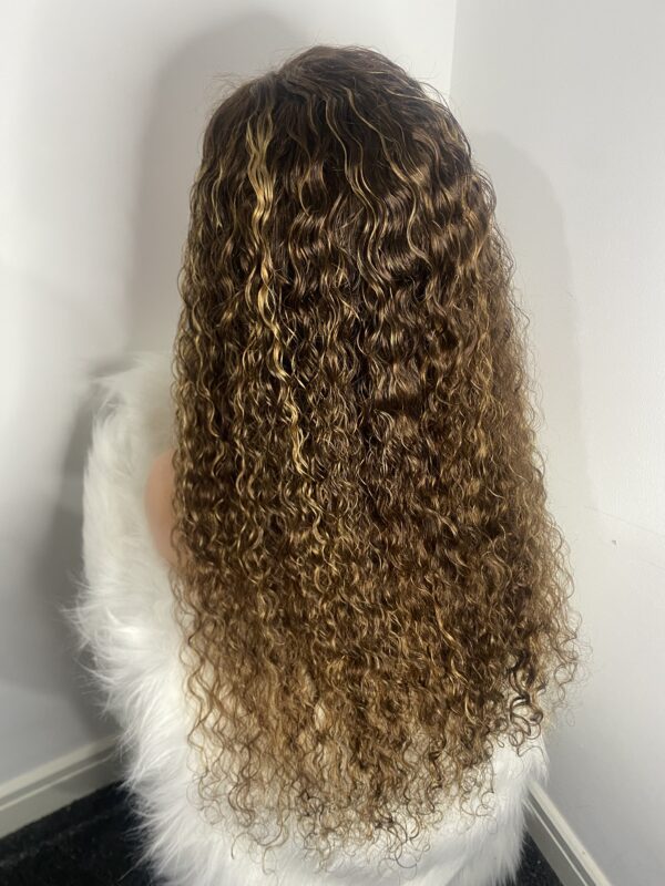 image00018 Virgin human Hair Water Curly Highlights Wig