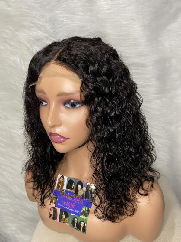 image00019 Black Virgin Human Hair Water Curls Wig (4x4 Lace Closure)