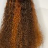 image00020 Virgin Human Hair Water Curly Wig (Brown & Burnt Orange Highlights)