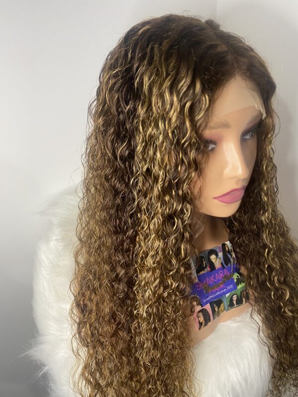 image00020 Virgin human Hair Water Curly Highlights Wig