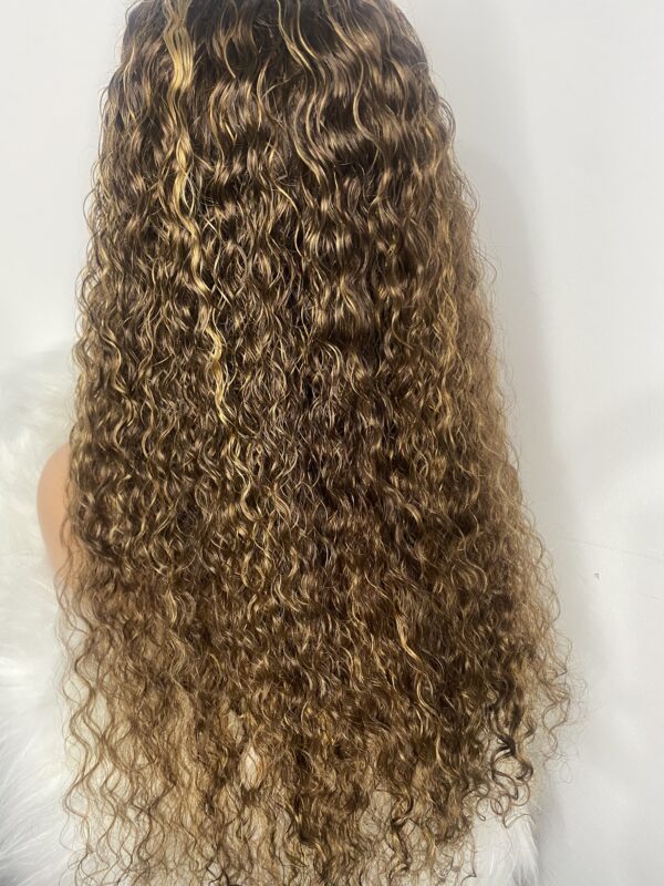 image00022 Virgin human Hair Water Curly Highlights Wig