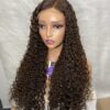 IMG_0272 SDD Virgin human Hair Pixie Curl 28inches Wig (Brown and Highlights)