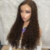 IMG_0291 SDD Virgin human Hair Pixie Curl 28inches Wig (Brown and Highlights)