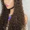 IMG_0301 SDD Virgin human Hair Pixie Curl 28inches Wig (Brown and Highlights)