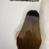 IMG_0481 SDD Bone Straight Raw Human Hair Wig (Light brown with black roots)