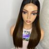 IMG_0532 SDD Bone Straight Raw Human Hair Wig (Light brown with black roots)