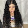 IMG_0661 Virgin human Hair Water Curly 30inches Wig (Black)