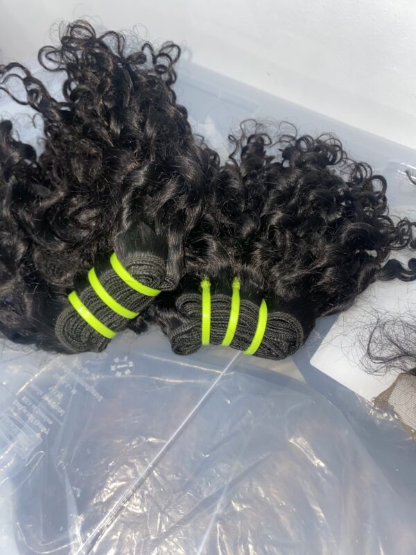 IMG_0664 Virgin human hair Pixie Curls Bundles & 4x4 Lace Closure