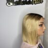 IMG_0681 Raw Human Hair Bonestraight SDD Bob Straight Wig (Blonde with dark roots)