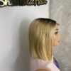 IMG_0686 Raw Human Hair Bonestraight SDD Bob Straight Wig (Blonde with dark roots)