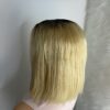 IMG_0693 Raw Human Hair Bonestraight SDD Bob Straight Wig (Blonde with dark roots)