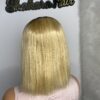 IMG_0711 Raw Human Hair Bonestraight SDD Bob Straight Wig (Blonde with dark roots)