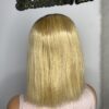 IMG_0715 Raw Human Hair Bonestraight SDD Bob Straight Wig (Blonde with dark roots)