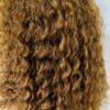 IMG_0780 Virgin human hair 16 inches water curl wig (Brown)