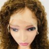 IMG_0781 Virgin human hair 16 inches water curl wig (Brown)