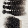 Virgin human hair Deep wave Bundles & 4x4 Lace Closure