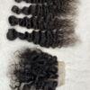 Virgin human hair Deep wave Bundles & 4x4 Lace Closure