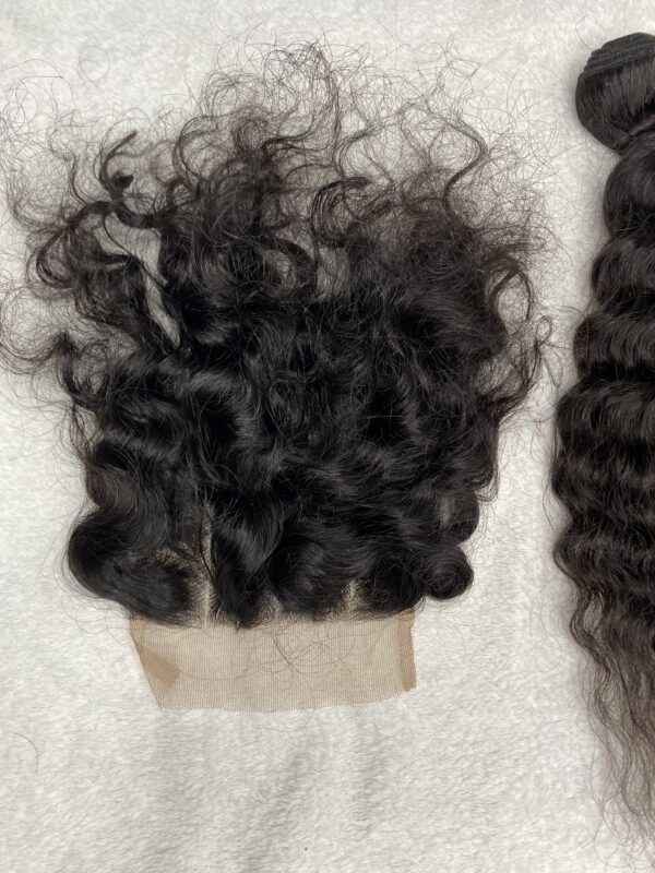 IMG_0972 Virgin human hair Deep wave Bundles & 4x4 Lace Closure