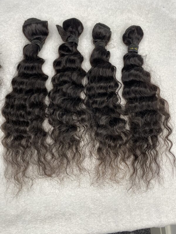 IMG_0973 Virgin human hair Deep wave Bundles & 4x4 Lace Closure