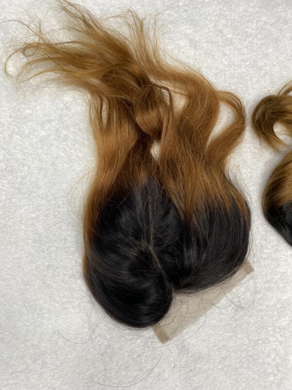 IMG_0977 Virgin human hair Bouncy Ombre DD Bundles & 4x4 Lace Closure