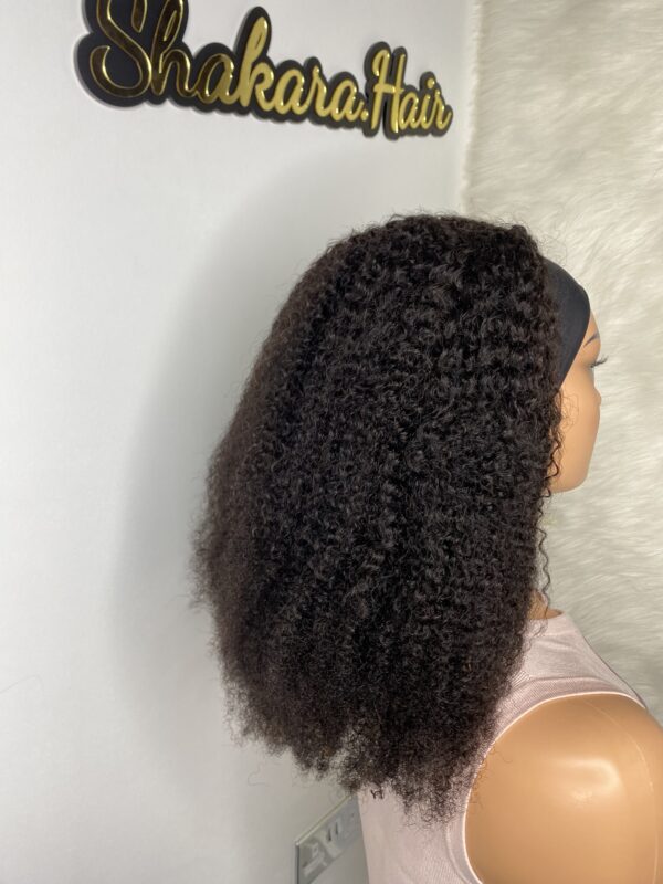 IMG_0990 Headband Virgin Human hair Kinky curly wig (24 inches)