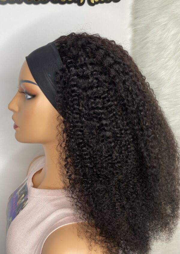 IMG_1006 Headband Virgin Human hair Kinky curly wig (24 inches)