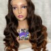 IMG_1357 Raw Vietnamese SDD Human Hair Bouncy Wig (Orange&Brown Highlights)