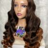 IMG_1377 Raw Vietnamese SDD Human Hair Bouncy Wig (Orange&Brown Highlights)