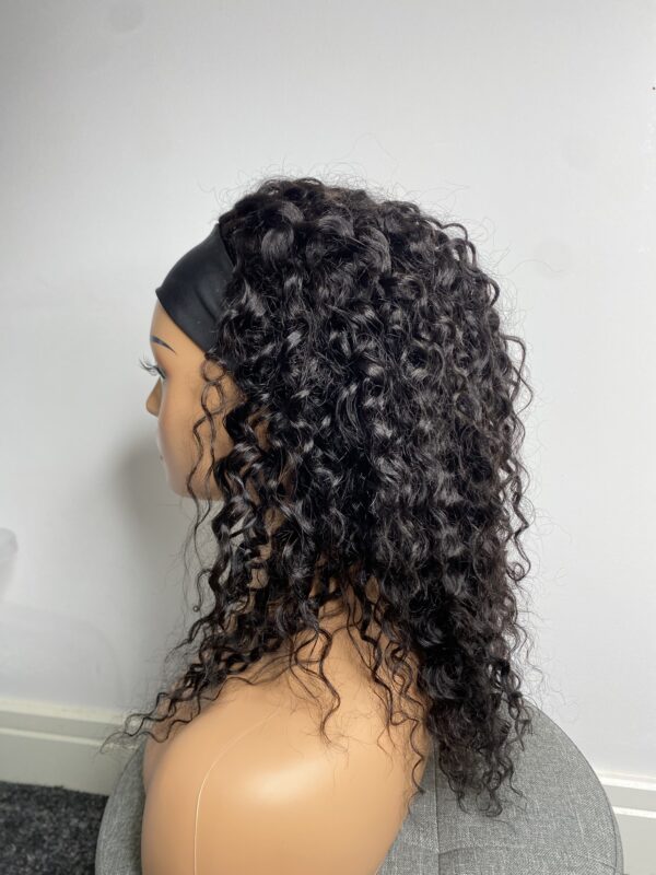 IMG_1774 Headband Human hair curly wig (18 inches)