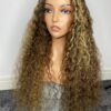 IMG_2092 Virgin human Hair Water Curly Highlights Wig