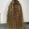 IMG_2105 Virgin human Hair Water Curly Highlights Wig