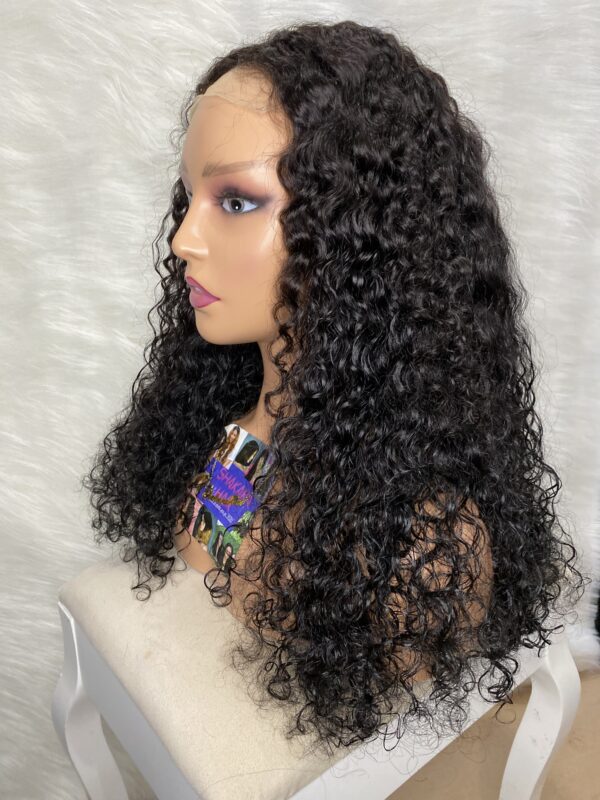 IMG_2407 Human Hair Water Curls 20 inches Wig (Black, Wine & Highlights colors)