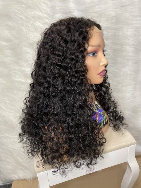 IMG_2421 Human Hair Water Curls 20 inches Wig (Black, Wine & Highlights colors)