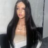 IMG_3454 SDD Bone Straight Raw Human Hair Wig (Black - 24inches)