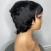 IMG_3577 Human Hair Wig.Rihanna style Pixie cut(black, wine, highlights)
