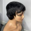 IMG_3579 Human Hair Wig.Rihanna style Pixie cut(black, wine, highlights)