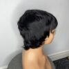 IMG_3582 Human Hair Wig.Rihanna style Pixie cut(black, wine, highlights)