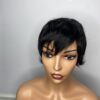 IMG_3589 Human Hair Wig.Rihanna style Pixie cut(black, wine, highlights)