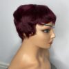 IMG_3609 Human Hair Wig.Rihanna style Pixie cut(black, wine, highlights)