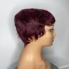 IMG_3612 Human Hair Wig.Rihanna style Pixie cut(black, wine, highlights)