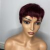 IMG_3613 Human Hair Wig.Rihanna style Pixie cut(black, wine, highlights)