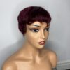 IMG_3614 Human Hair Wig.Rihanna style Pixie cut(black, wine, highlights)