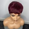 IMG_3615 Human Hair Wig.Rihanna style Pixie cut(black, wine, highlights)