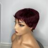 IMG_3617 Human Hair Wig.Rihanna style Pixie cut(black, wine, highlights)