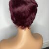 IMG_3624 Human Hair Wig.Rihanna style Pixie cut(black, wine, highlights)