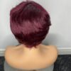 IMG_3630 Human Hair Wig.Rihanna style Pixie cut(black, wine, highlights)